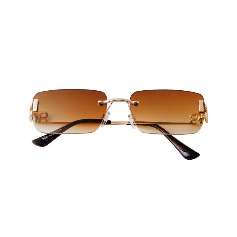 Óculos de Sol Luxuoso Feminino Estilo Sem Armação com Proteção UV400 | Laurinny 3547
