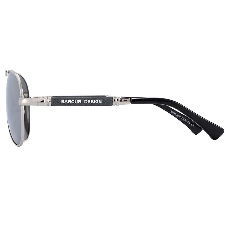 Óculos de Sol Masculino Estilo Aviador com Proteção UV400 | Barcur 8009
